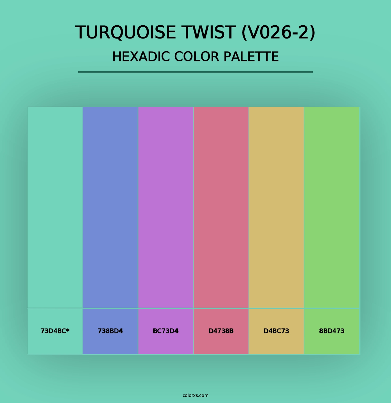 Turquoise Twist (V026-2) - Hexadic Color Palette