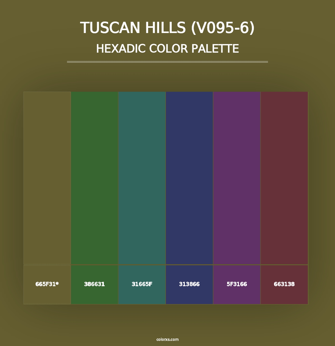 Tuscan Hills (V095-6) - Hexadic Color Palette