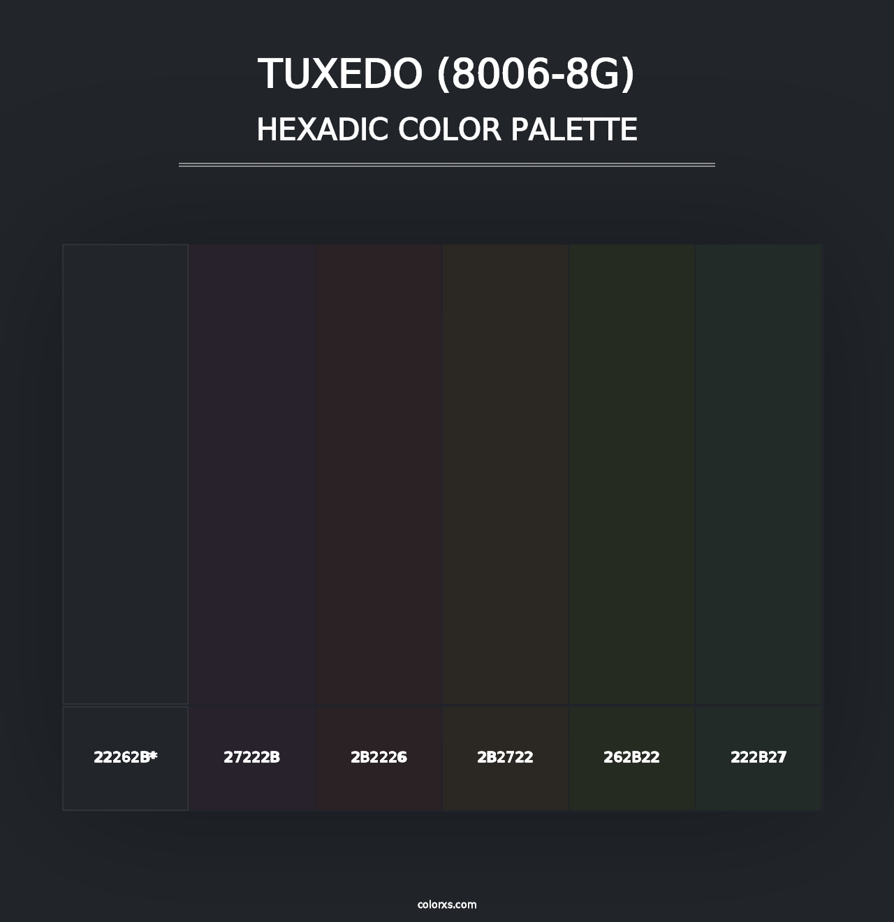 Tuxedo (8006-8G) - Hexadic Color Palette