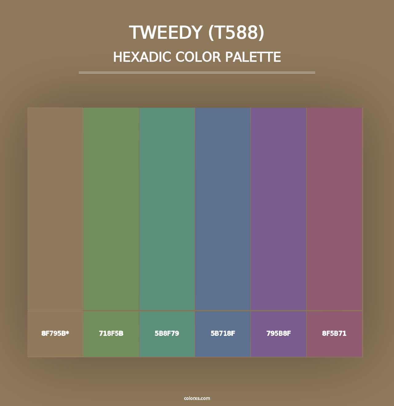 Tweedy (T588) - Hexadic Color Palette