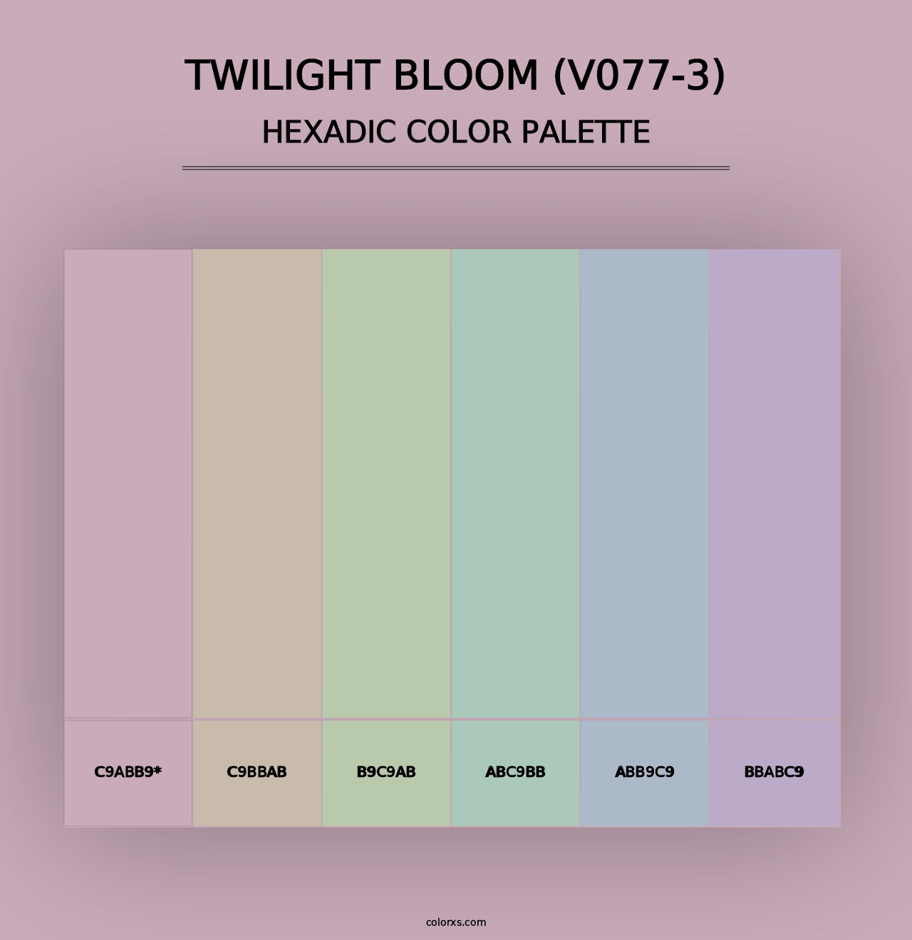 Twilight Bloom (V077-3) - Hexadic Color Palette