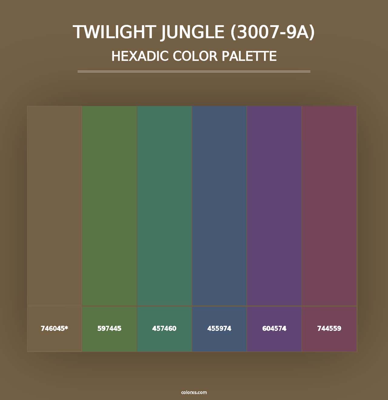 Twilight Jungle (3007-9A) - Hexadic Color Palette