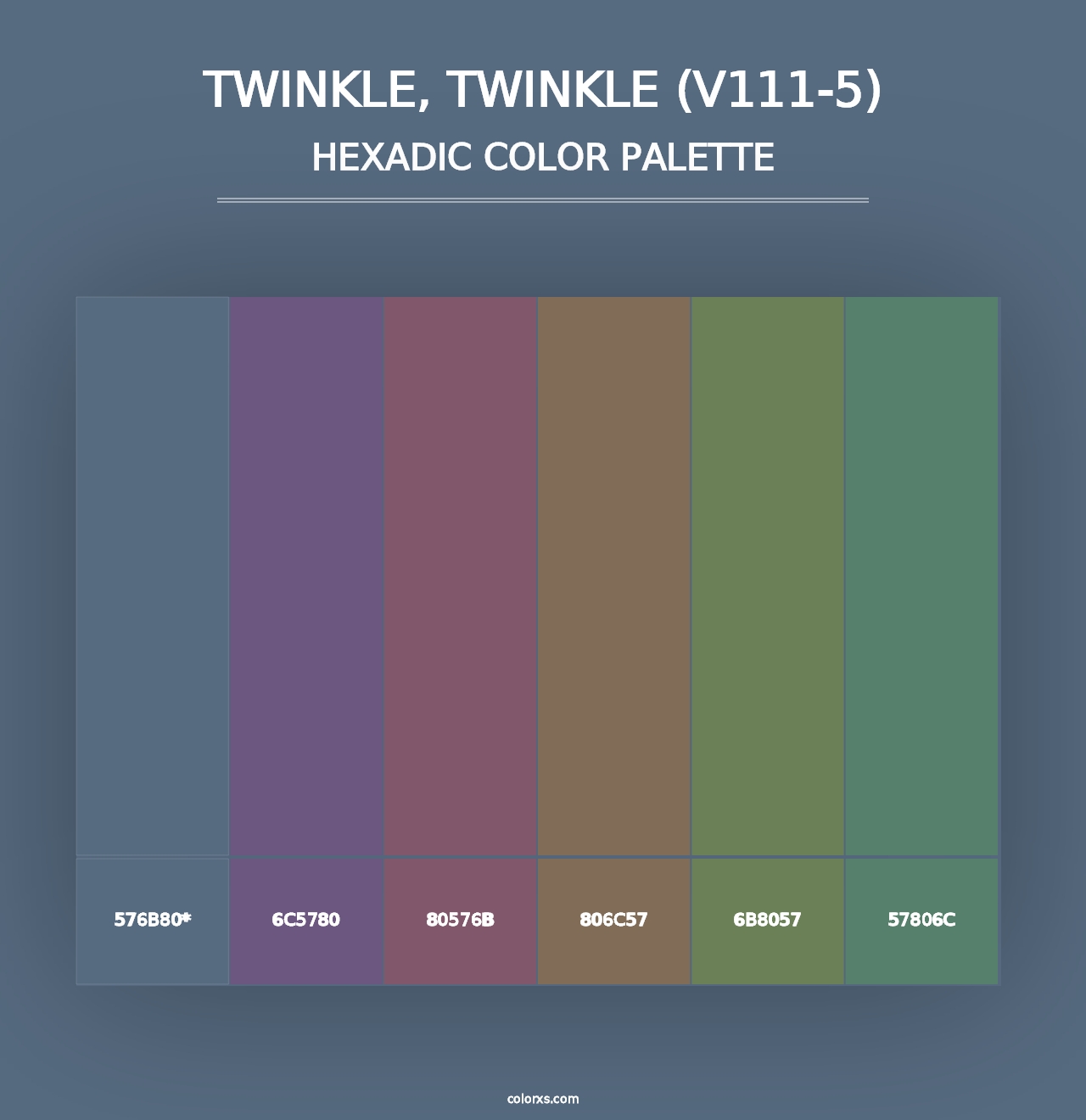 Twinkle, Twinkle (V111-5) - Hexadic Color Palette