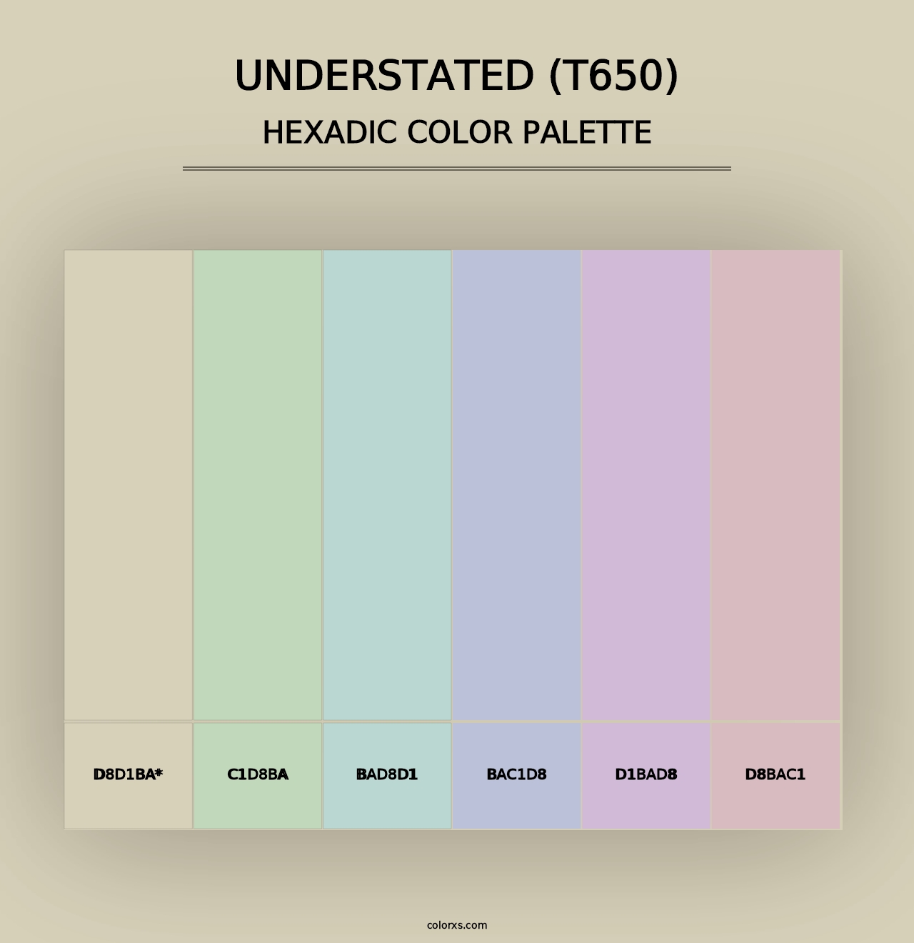 Understated (T650) - Hexadic Color Palette