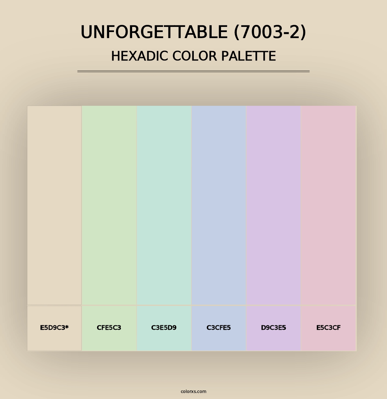 Unforgettable (7003-2) - Hexadic Color Palette