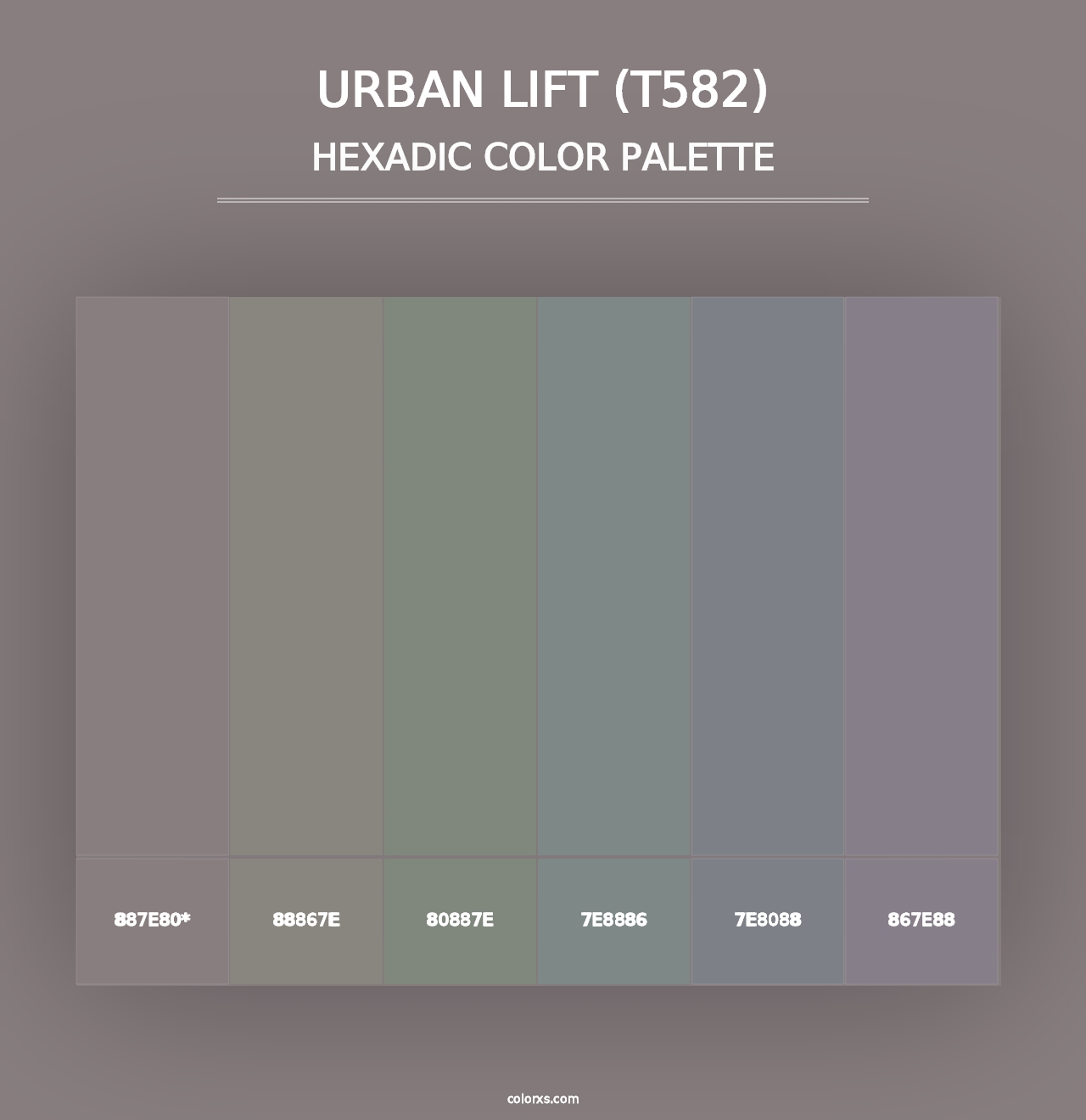 Urban Lift (T582) - Hexadic Color Palette