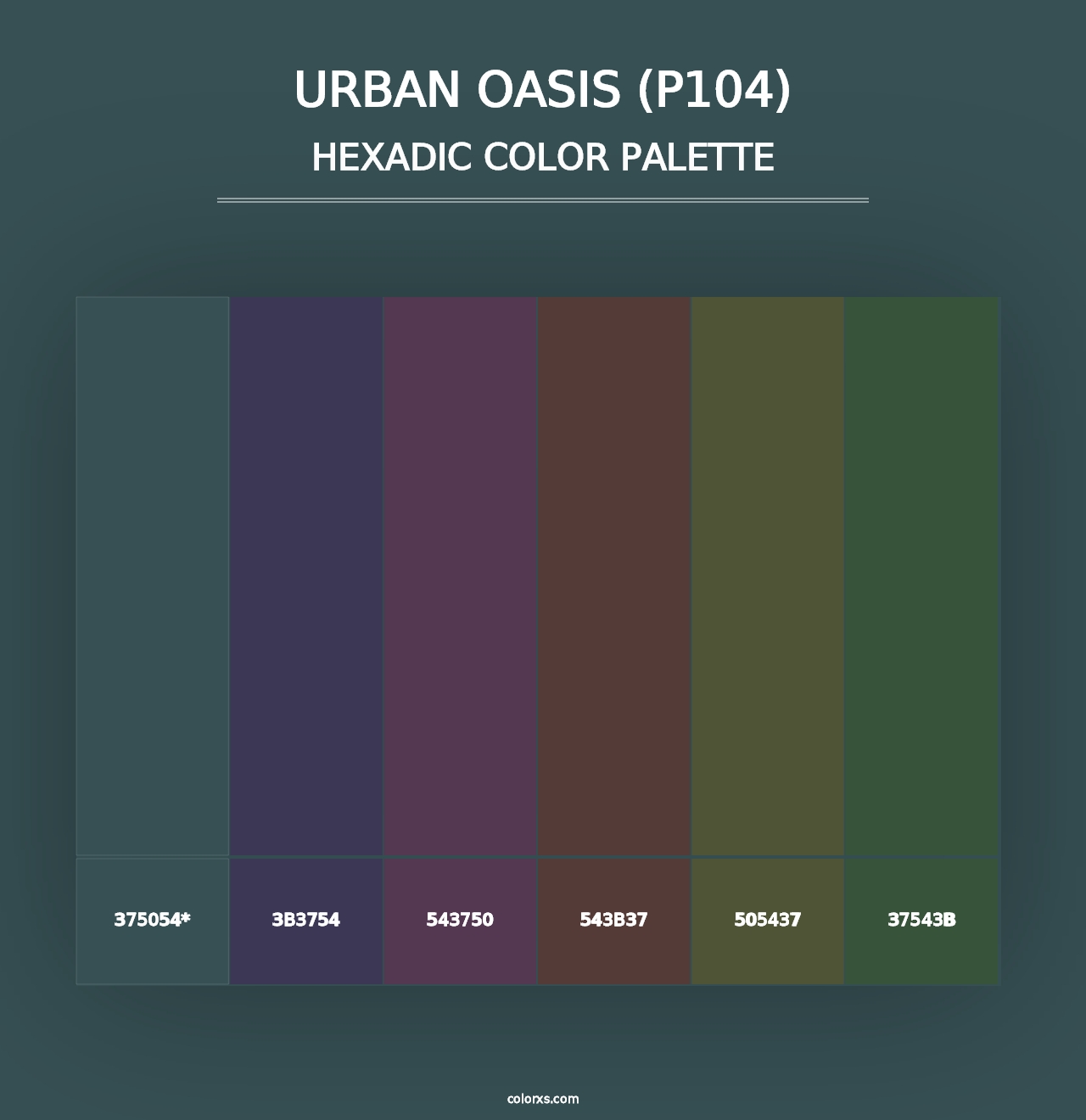 Urban Oasis (P104) - Hexadic Color Palette