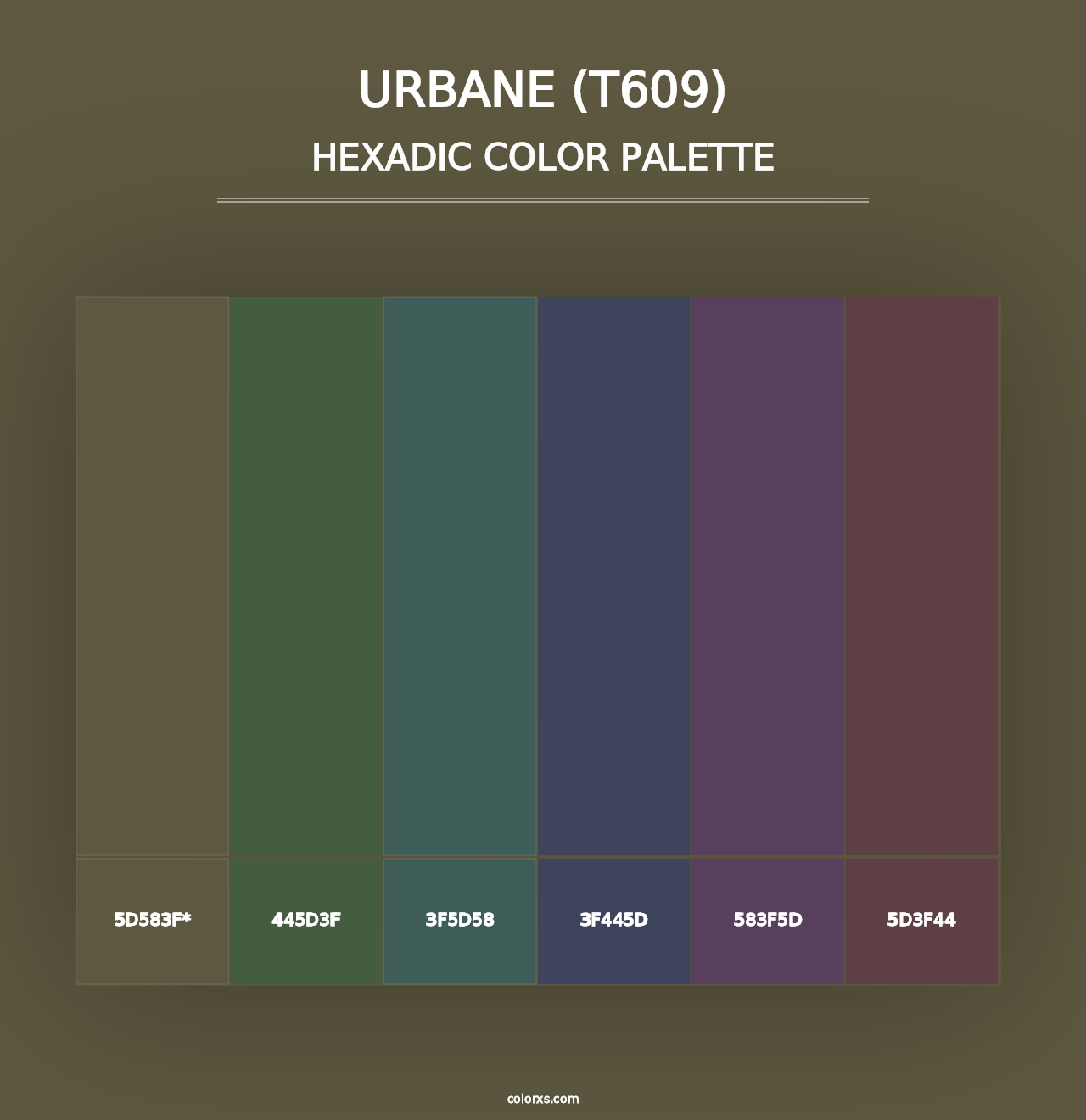 Urbane (T609) - Hexadic Color Palette