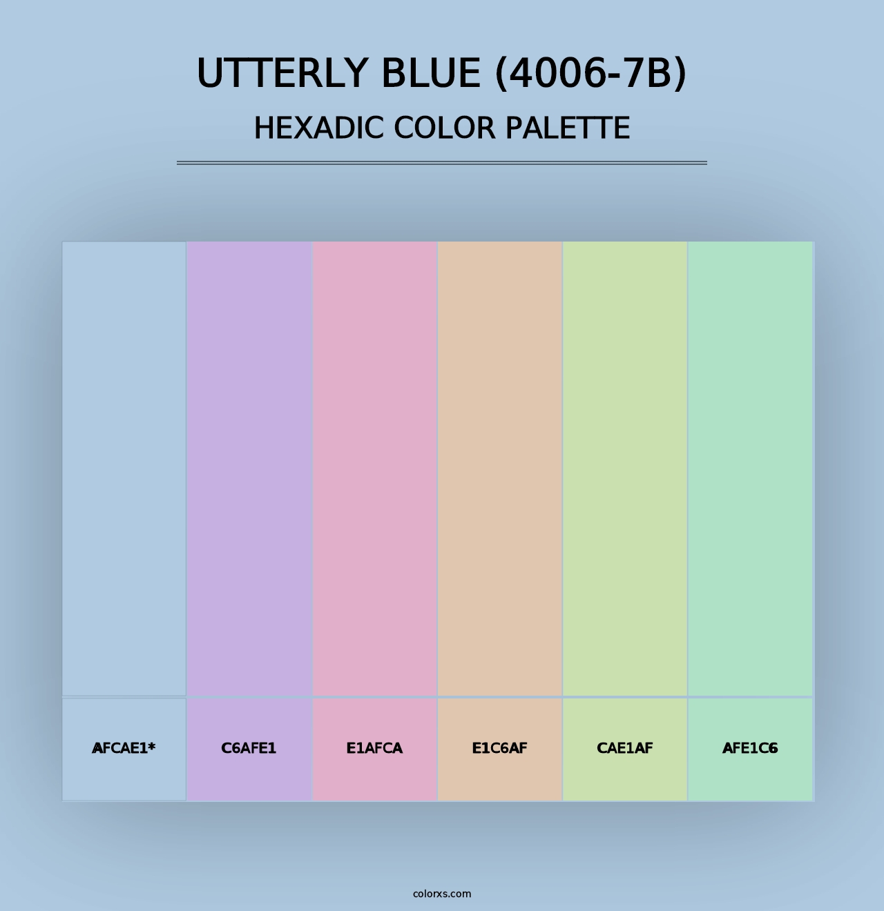 Utterly Blue (4006-7B) - Hexadic Color Palette