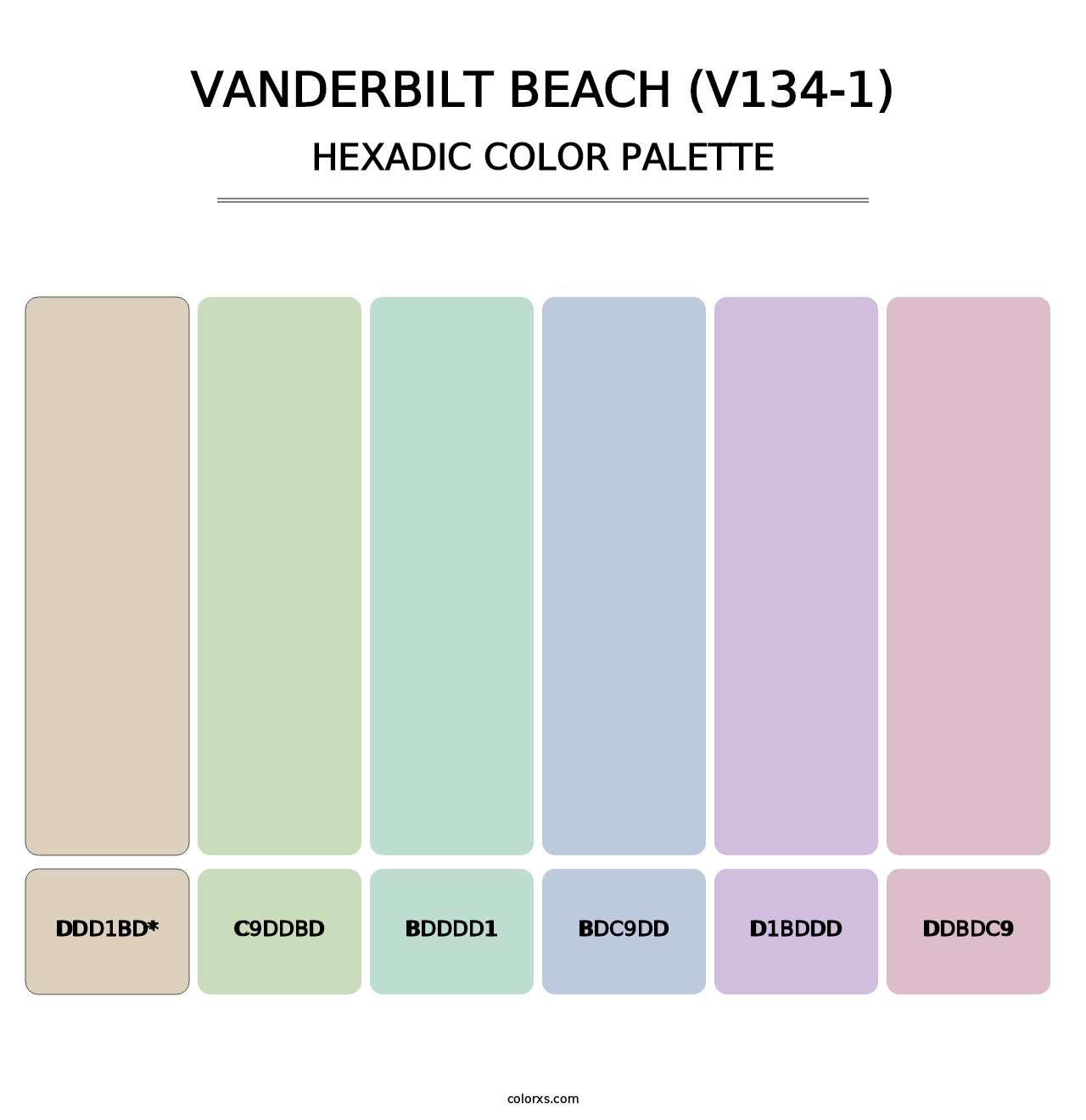 Vanderbilt Beach (V134-1) - Hexadic Color Palette