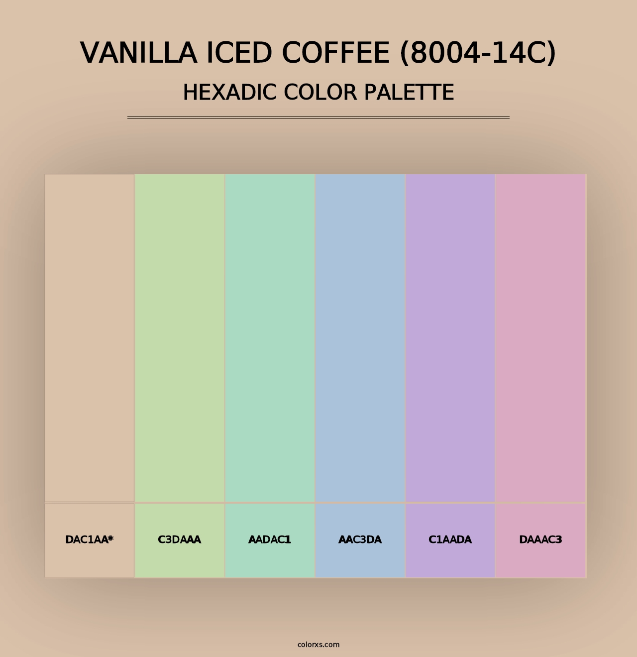 Vanilla Iced Coffee (8004-14C) - Hexadic Color Palette