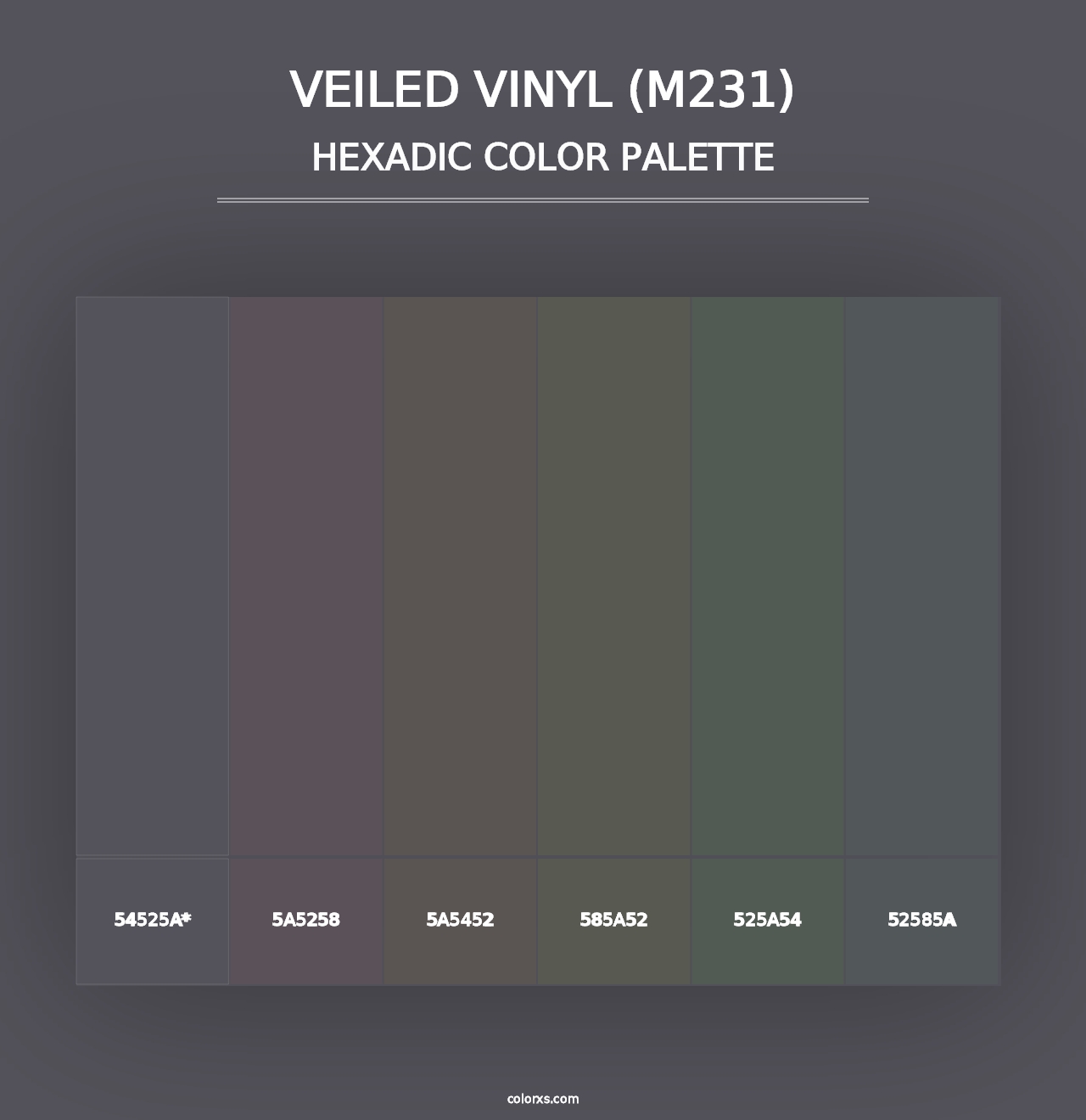 Veiled Vinyl (M231) - Hexadic Color Palette