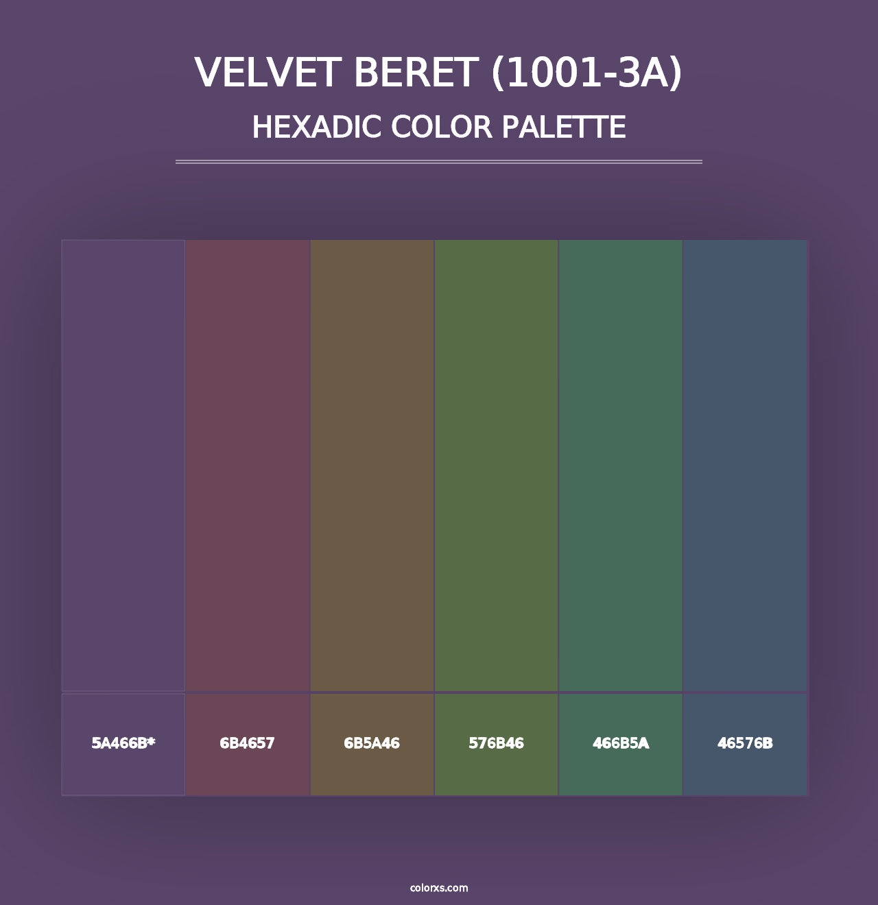 Velvet Beret (1001-3A) - Hexadic Color Palette