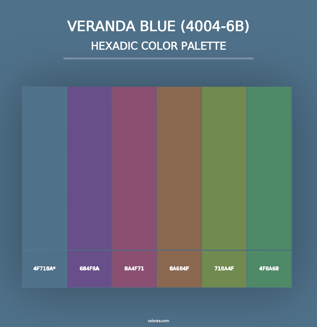 Veranda Blue (4004-6B) - Hexadic Color Palette