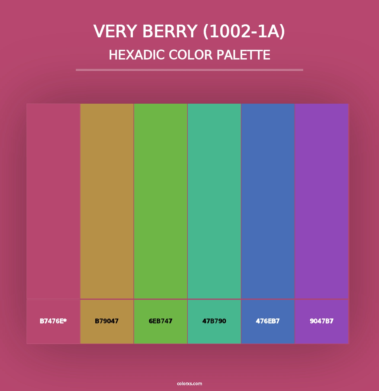 Very Berry (1002-1A) - Hexadic Color Palette