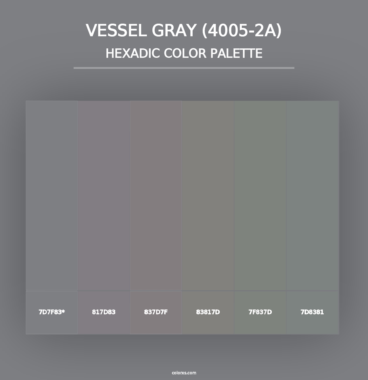 Vessel Gray (4005-2A) - Hexadic Color Palette