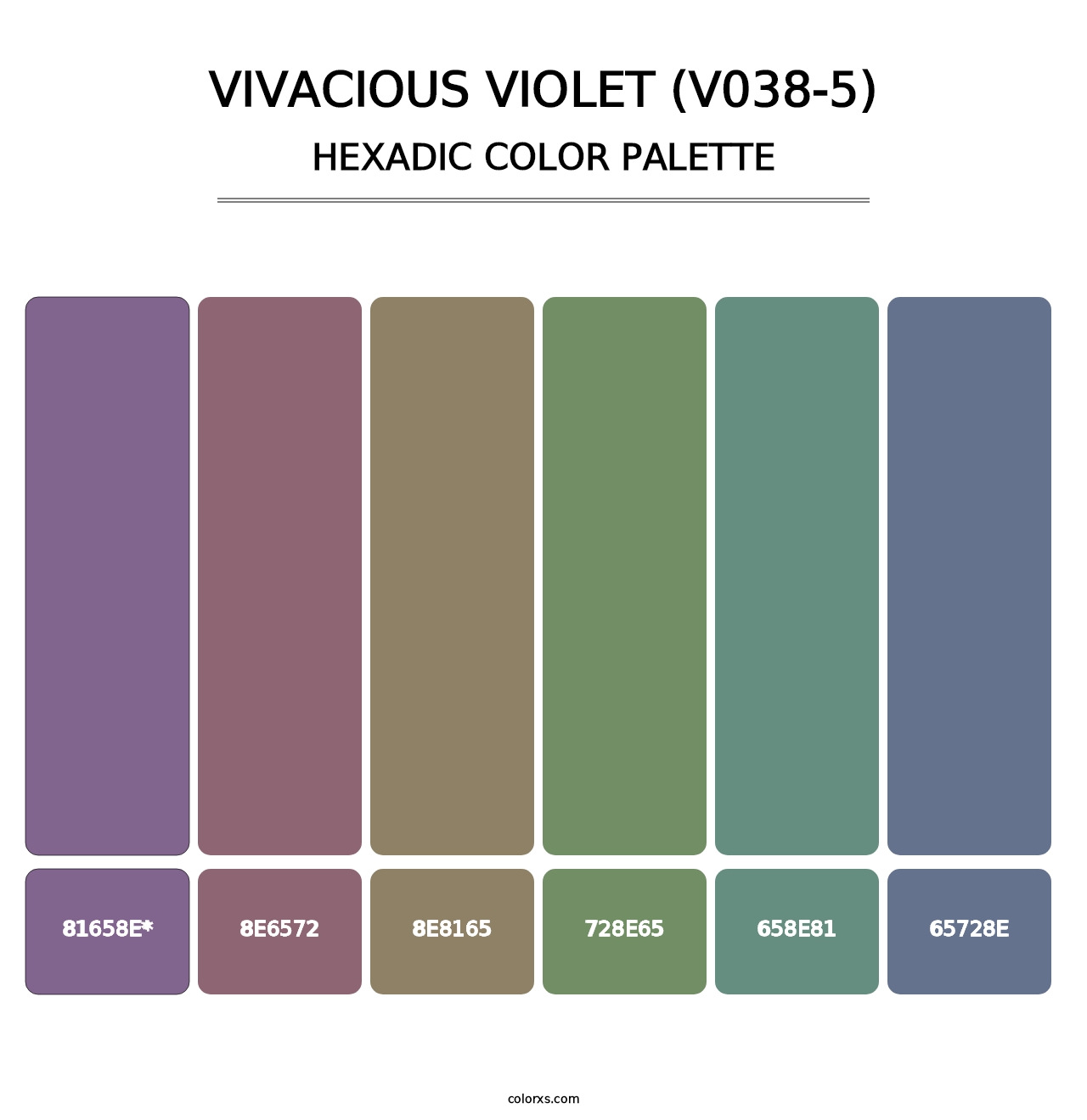 Vivacious Violet (V038-5) - Hexadic Color Palette