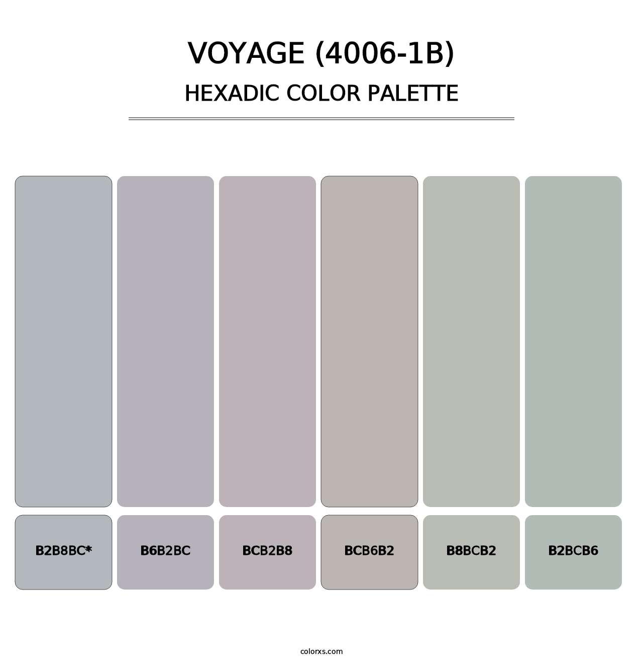 Voyage (4006-1B) - Hexadic Color Palette