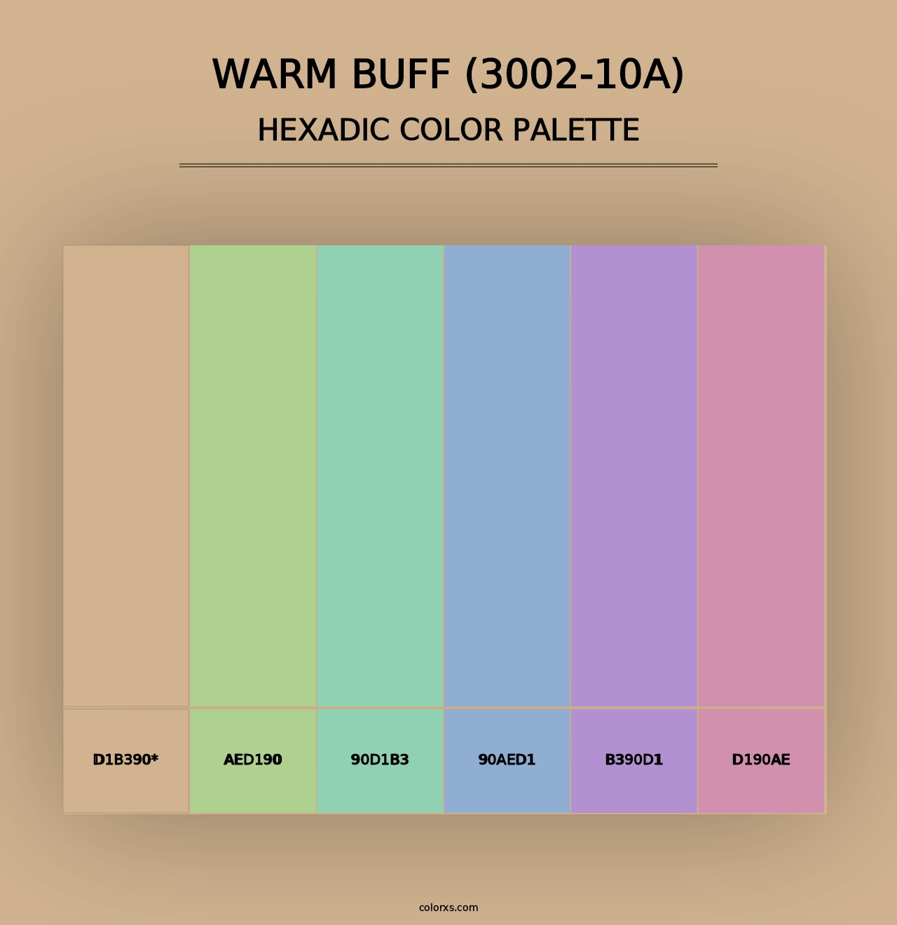 Warm Buff (3002-10A) - Hexadic Color Palette