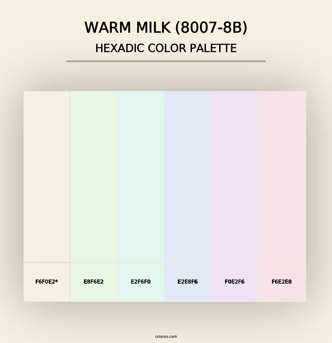 Warm Milk (8007-8B) - Hexadic Color Palette