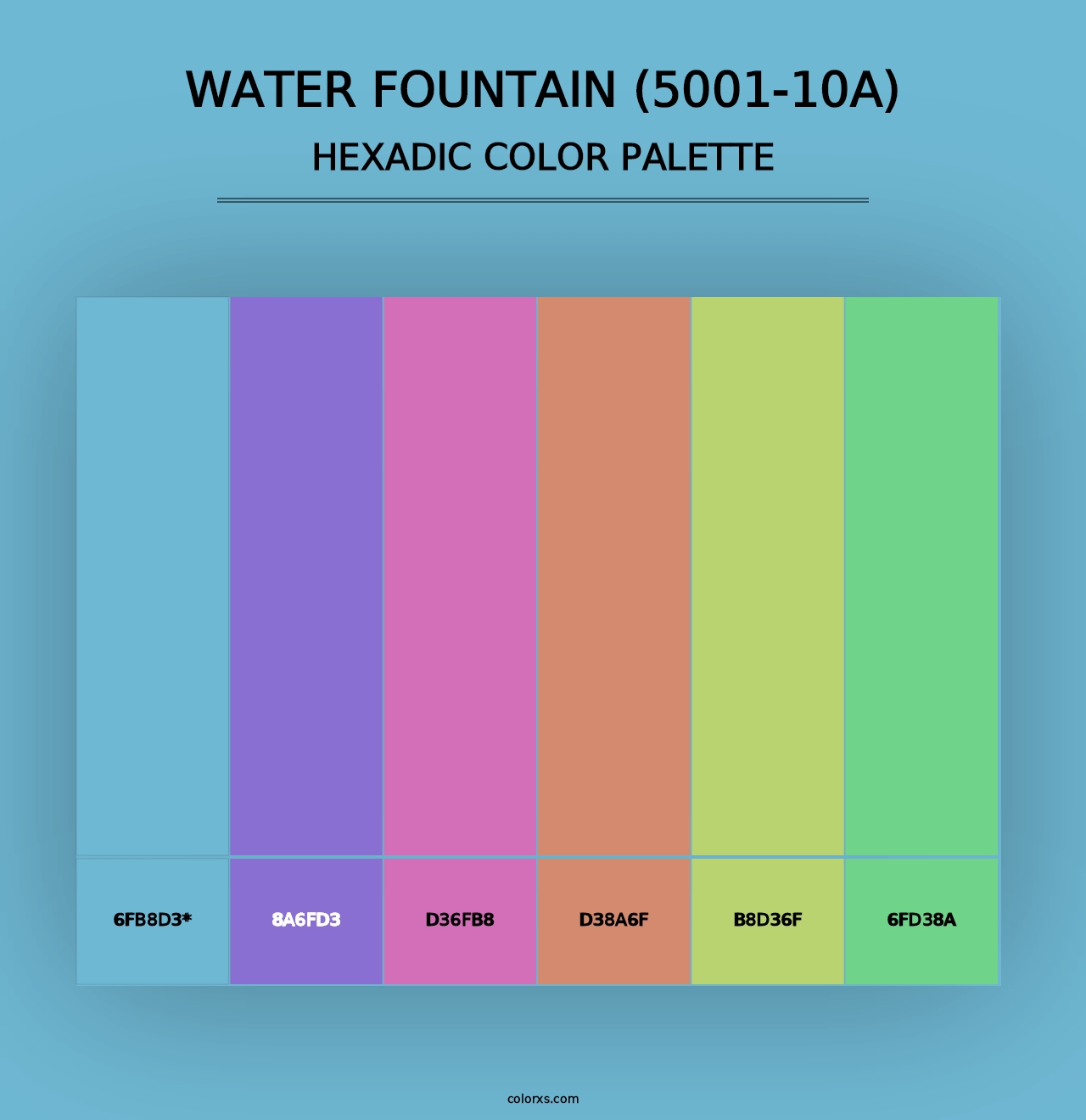 Water Fountain (5001-10A) - Hexadic Color Palette