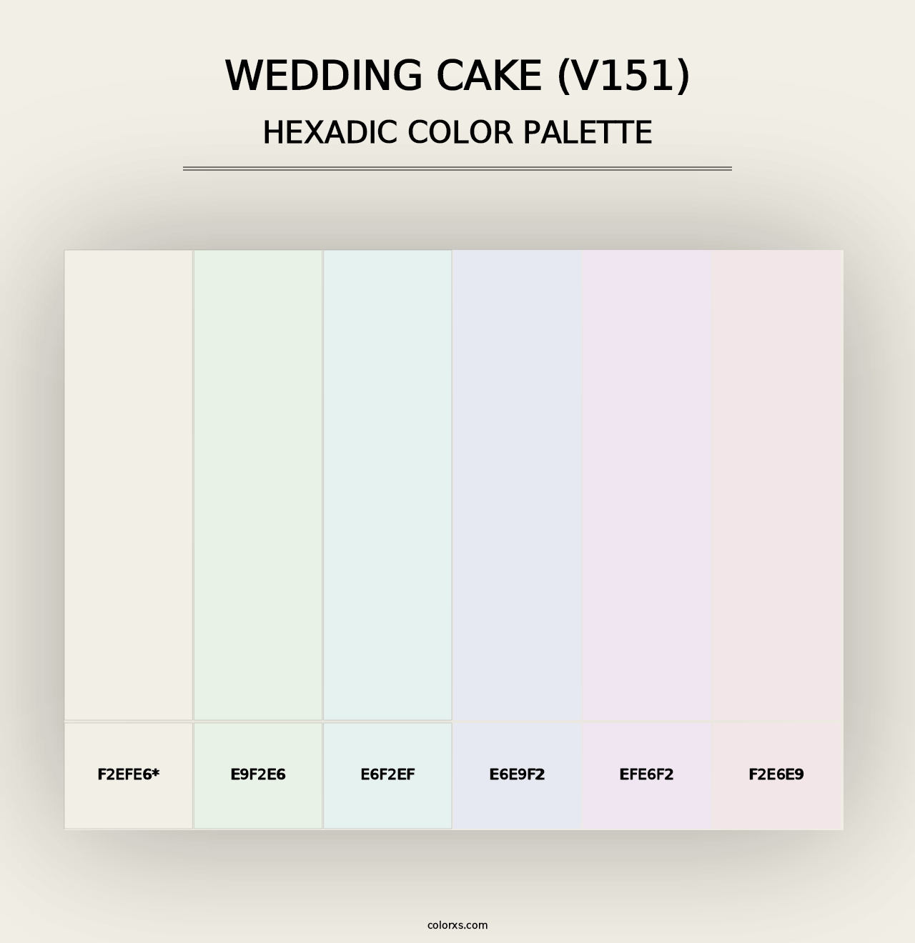 Wedding Cake (V151) - Hexadic Color Palette