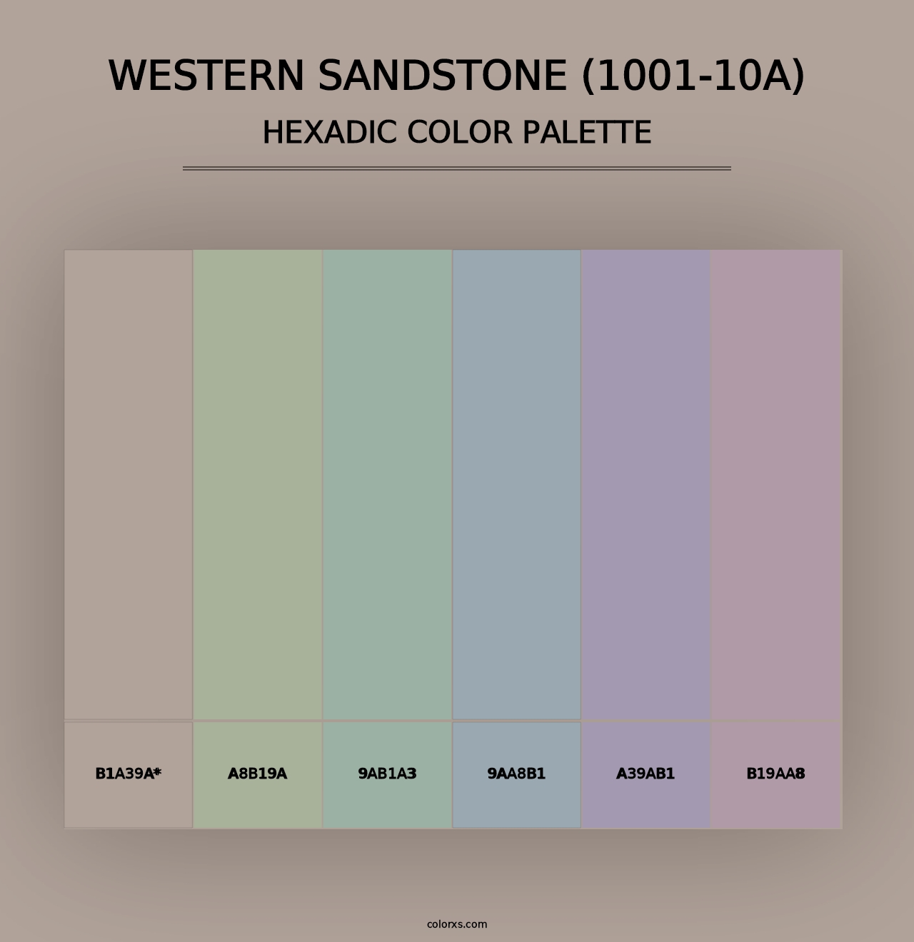 Western Sandstone (1001-10A) - Hexadic Color Palette