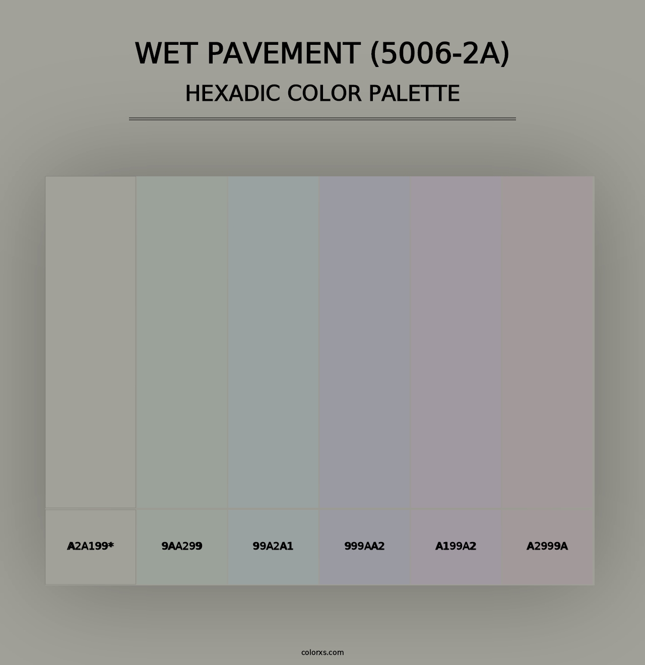 Wet Pavement (5006-2A) - Hexadic Color Palette