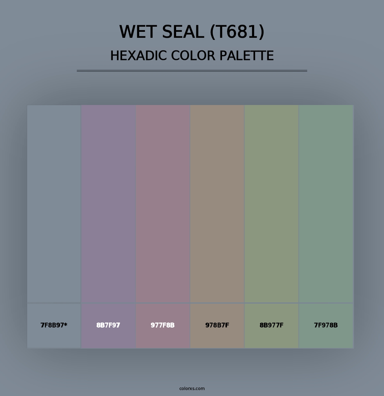 Wet Seal (T681) - Hexadic Color Palette