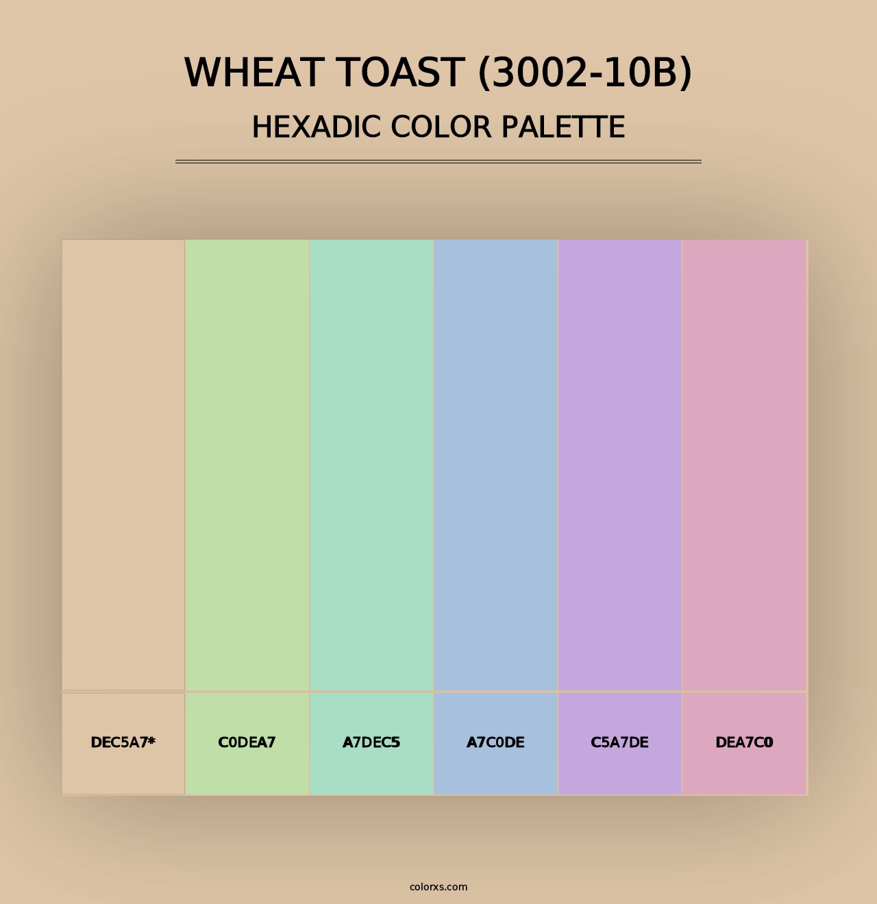 Wheat Toast (3002-10B) - Hexadic Color Palette