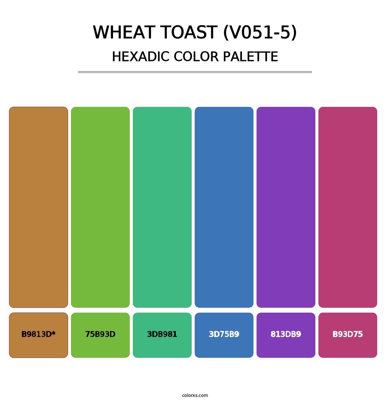 Wheat Toast (V051-5) - Hexadic Color Palette