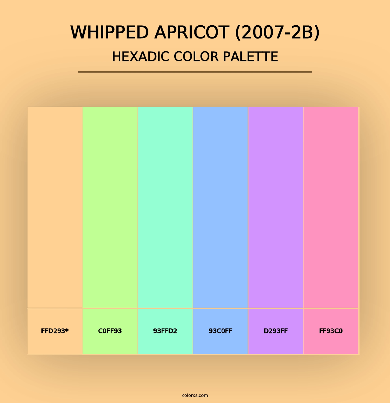 Whipped Apricot (2007-2B) - Hexadic Color Palette