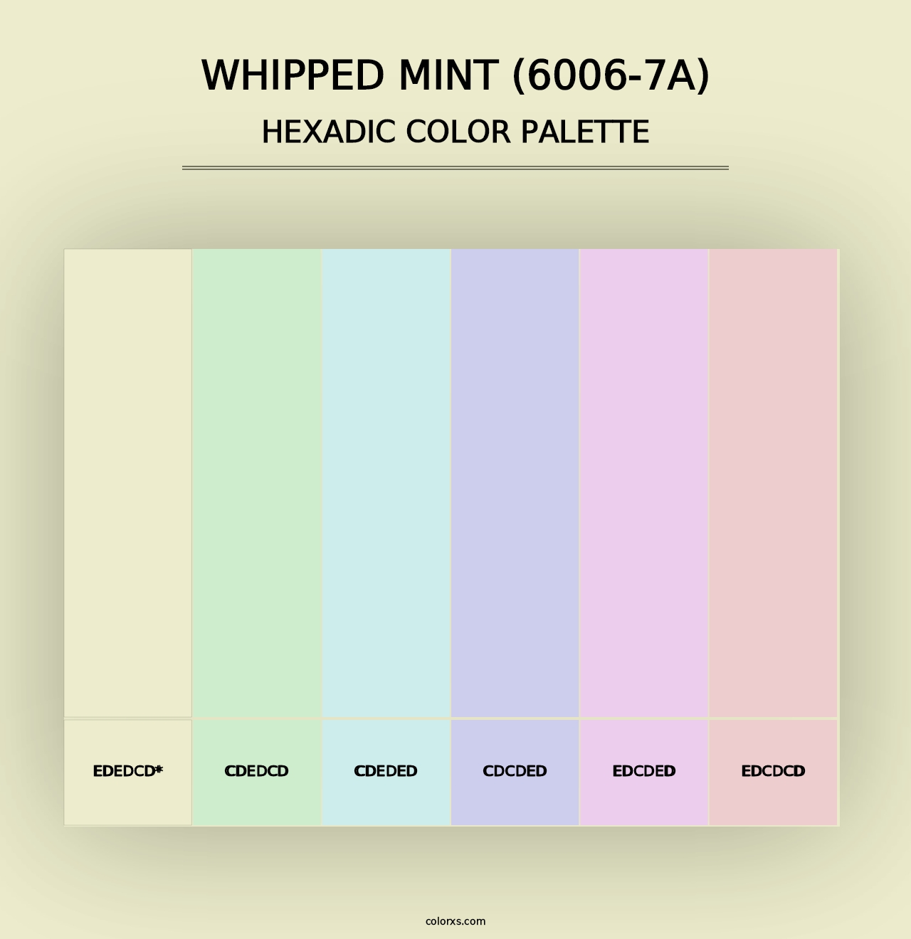 Whipped Mint (6006-7A) - Hexadic Color Palette