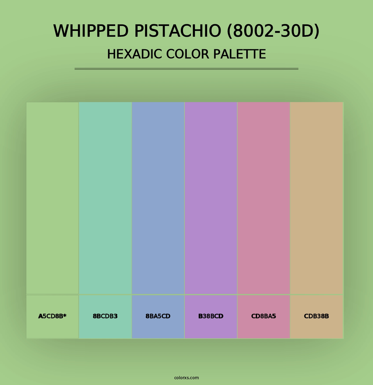 Whipped Pistachio (8002-30D) - Hexadic Color Palette