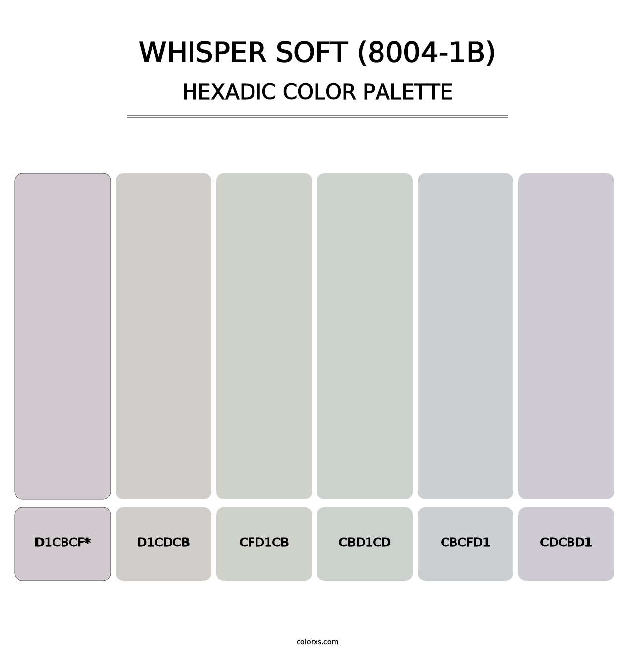 Whisper Soft (8004-1B) - Hexadic Color Palette