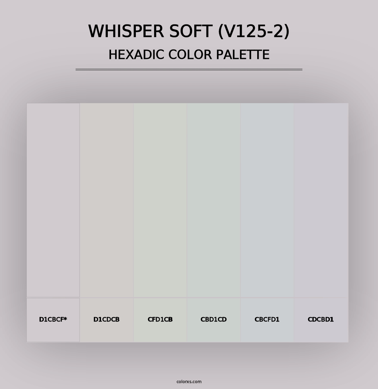 Whisper Soft (V125-2) - Hexadic Color Palette