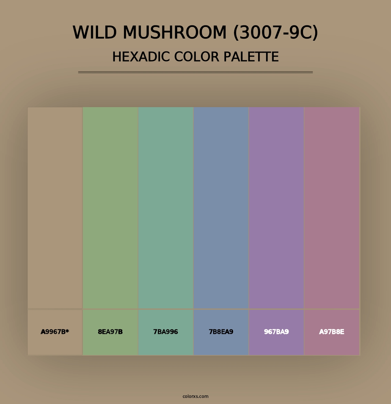 Wild Mushroom (3007-9C) - Hexadic Color Palette