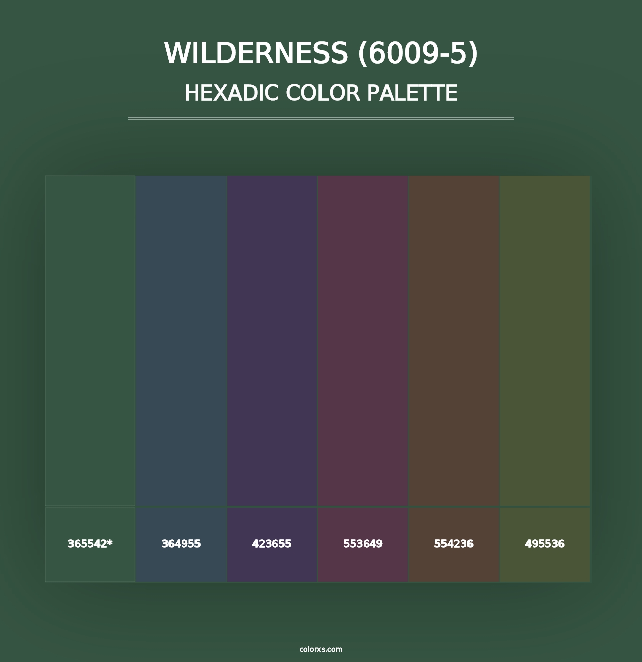 Wilderness (6009-5) - Hexadic Color Palette