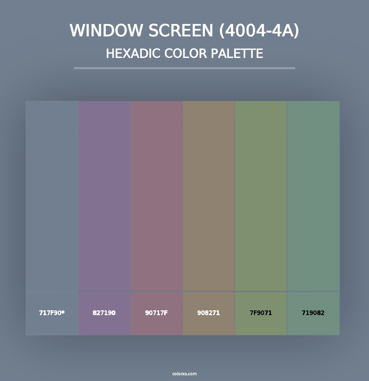 Window Screen (4004-4A) - Hexadic Color Palette