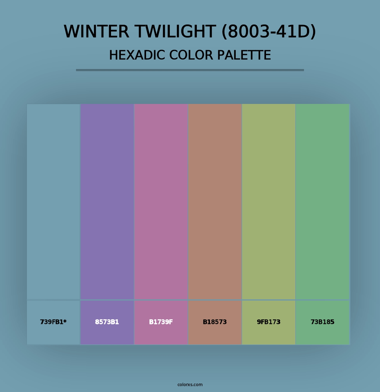 Winter Twilight (8003-41D) - Hexadic Color Palette