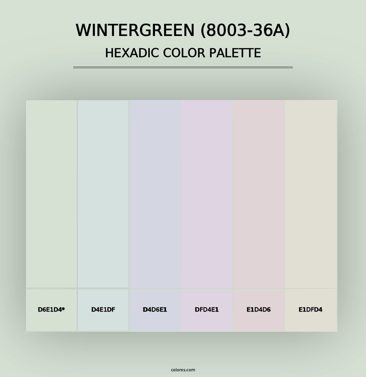 Wintergreen (8003-36A) - Hexadic Color Palette