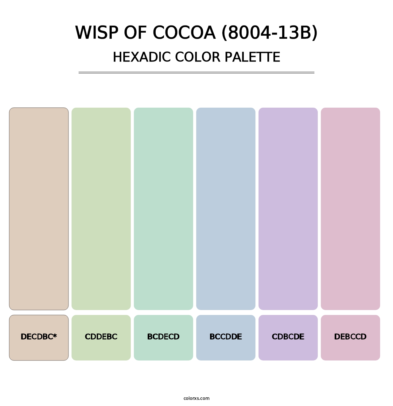 Wisp of Cocoa (8004-13B) - Hexadic Color Palette