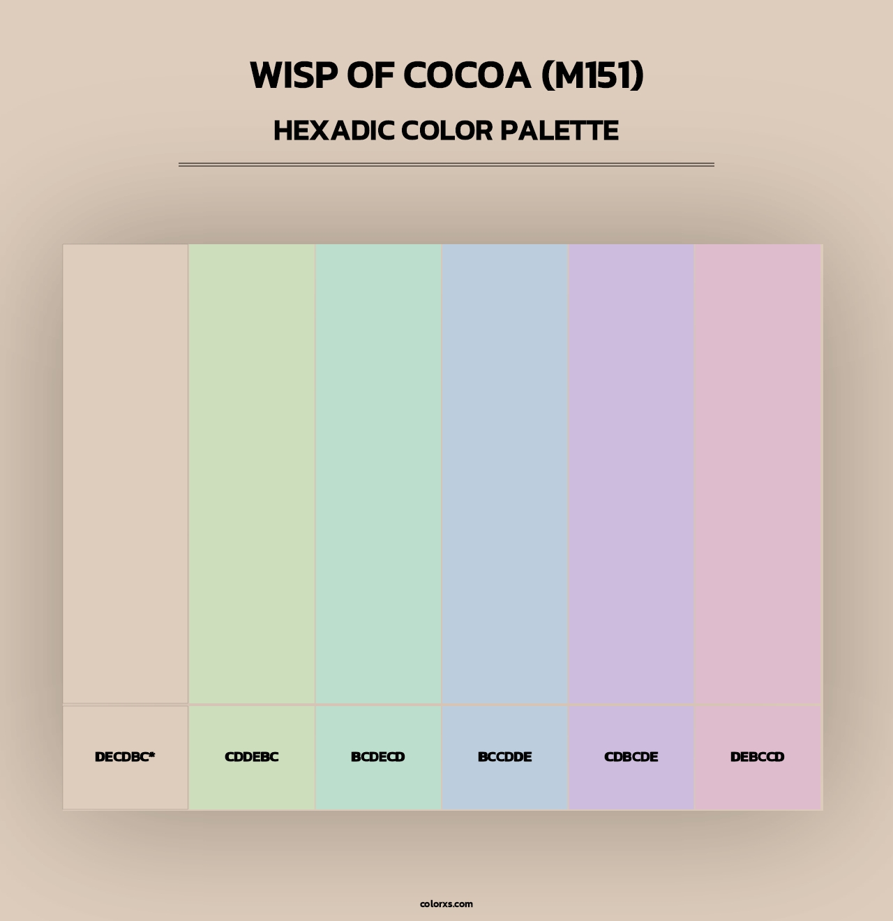 Wisp of Cocoa (M151) - Hexadic Color Palette