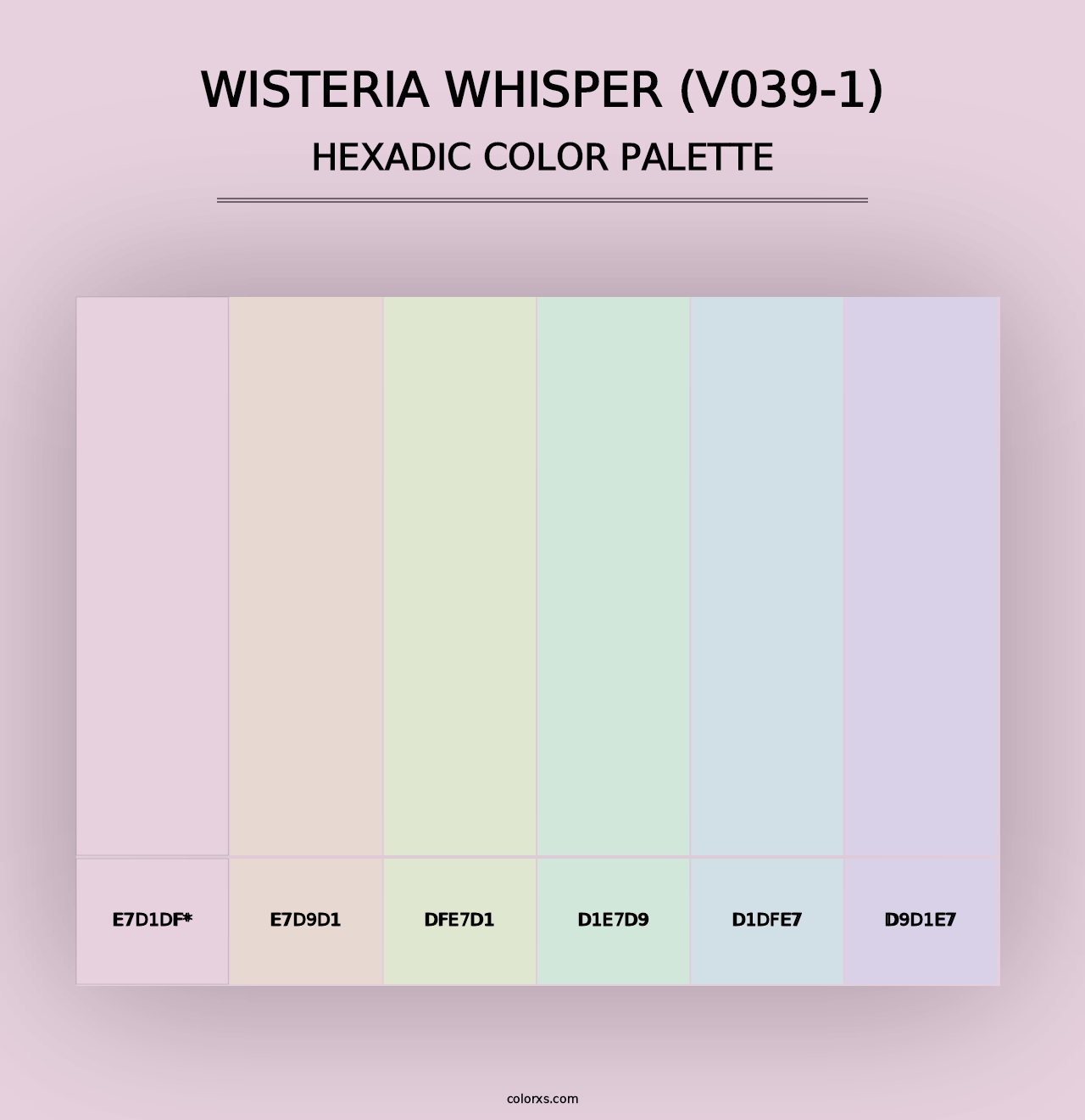 Wisteria Whisper (V039-1) - Hexadic Color Palette