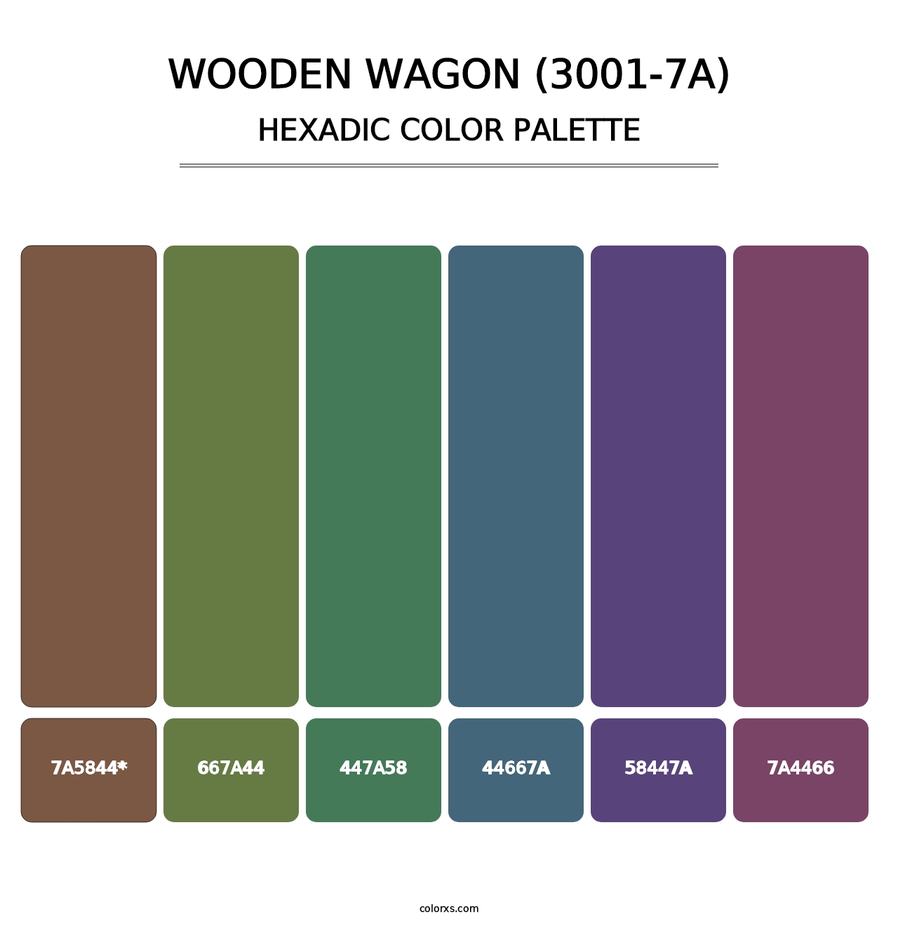 Wooden Wagon (3001-7A) - Hexadic Color Palette