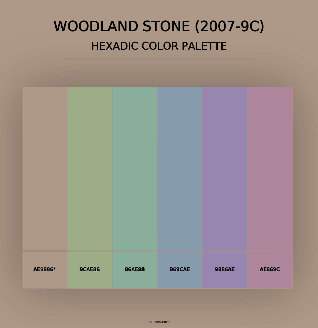 Woodland Stone (2007-9C) - Hexadic Color Palette