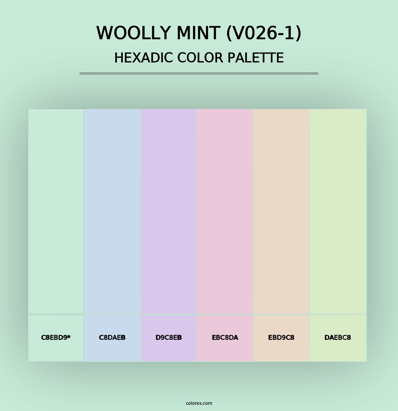 Woolly Mint (V026-1) - Hexadic Color Palette