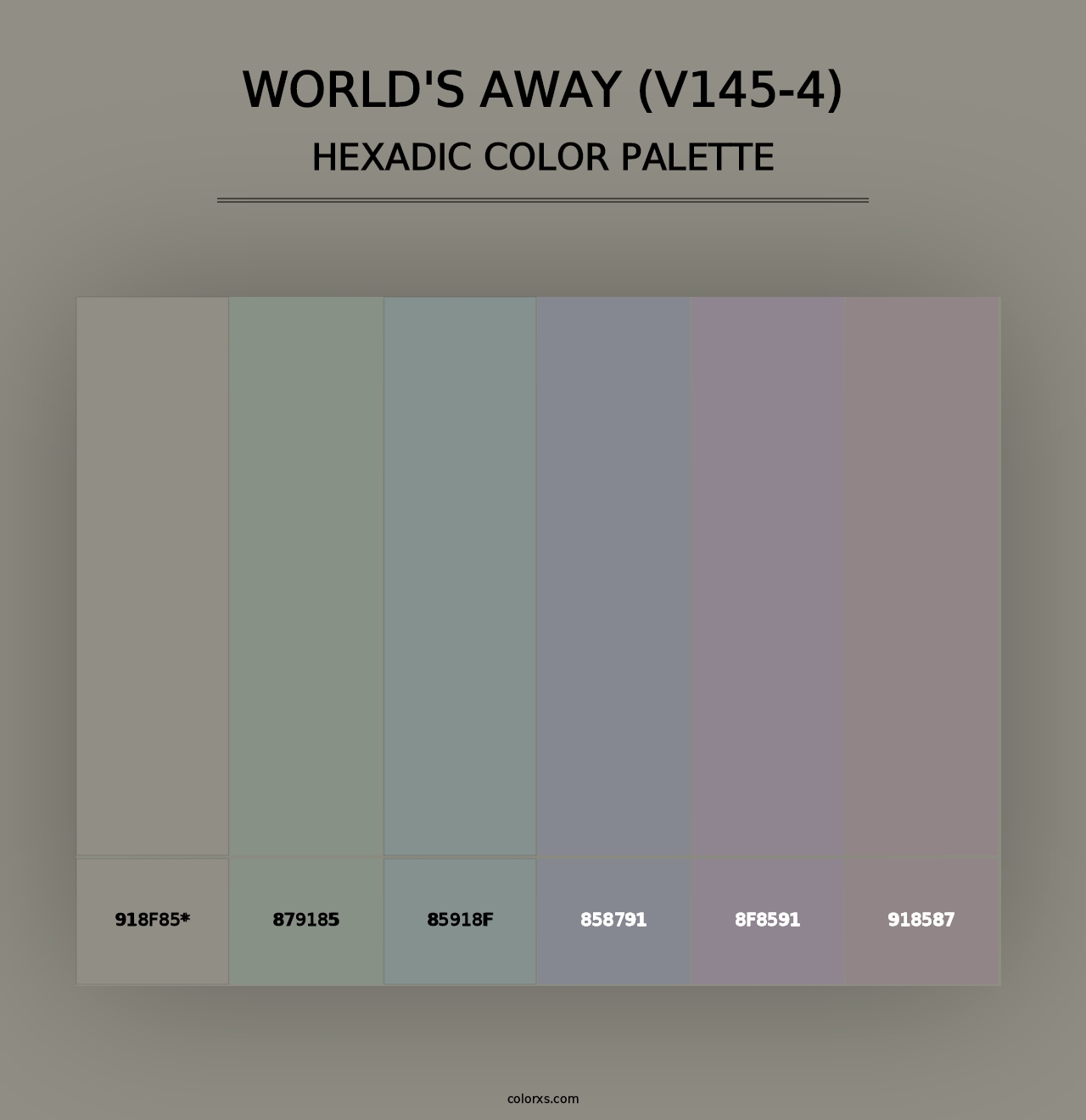 World's Away (V145-4) - Hexadic Color Palette