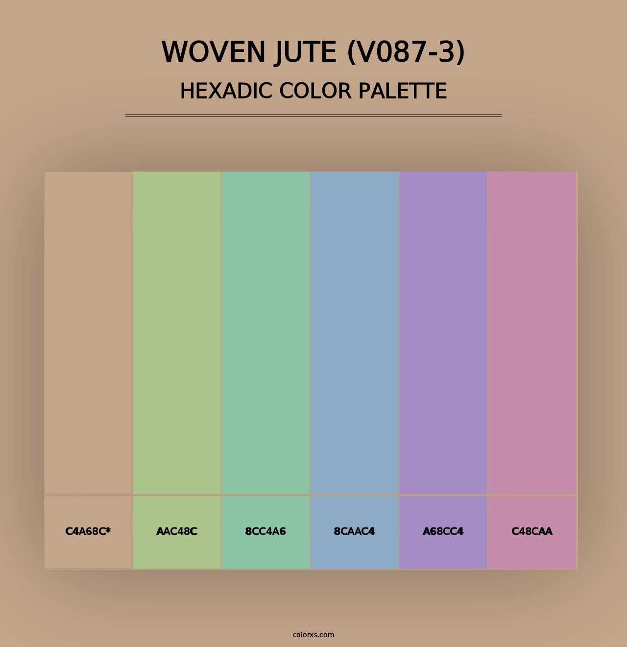 Woven Jute (V087-3) - Hexadic Color Palette