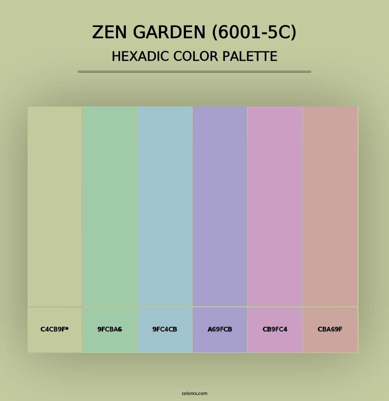 Zen Garden (6001-5C) - Hexadic Color Palette